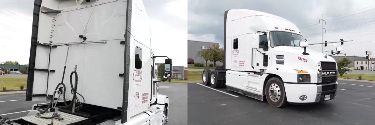 Conard Transportation Semi Truck with CameraMatics front, side and rear camera systems